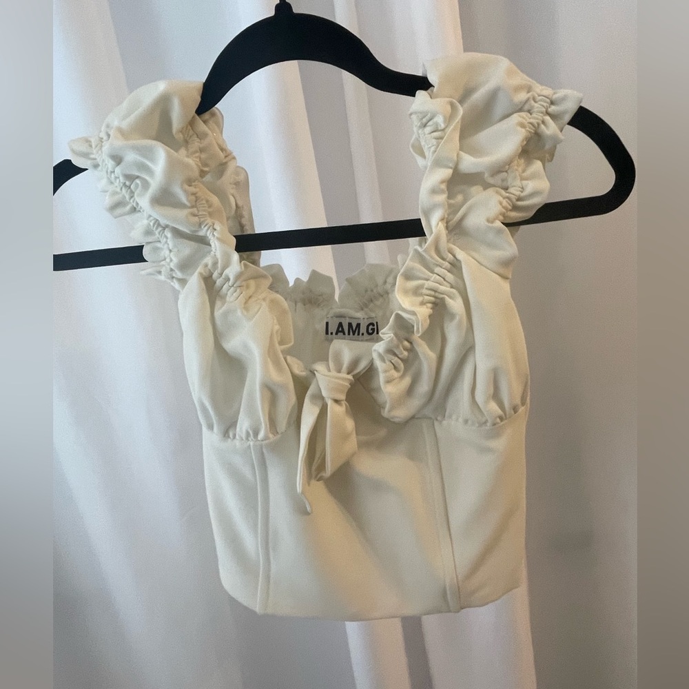 I.AM.GIA white corset top with bustier